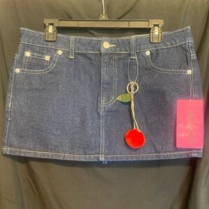 J for Justify Indigo Denim Mini Skirt